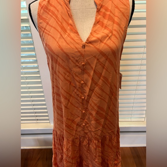 Women's Nine West Sleeveless Button-Front Tiered Dress - Picture 3 of 8